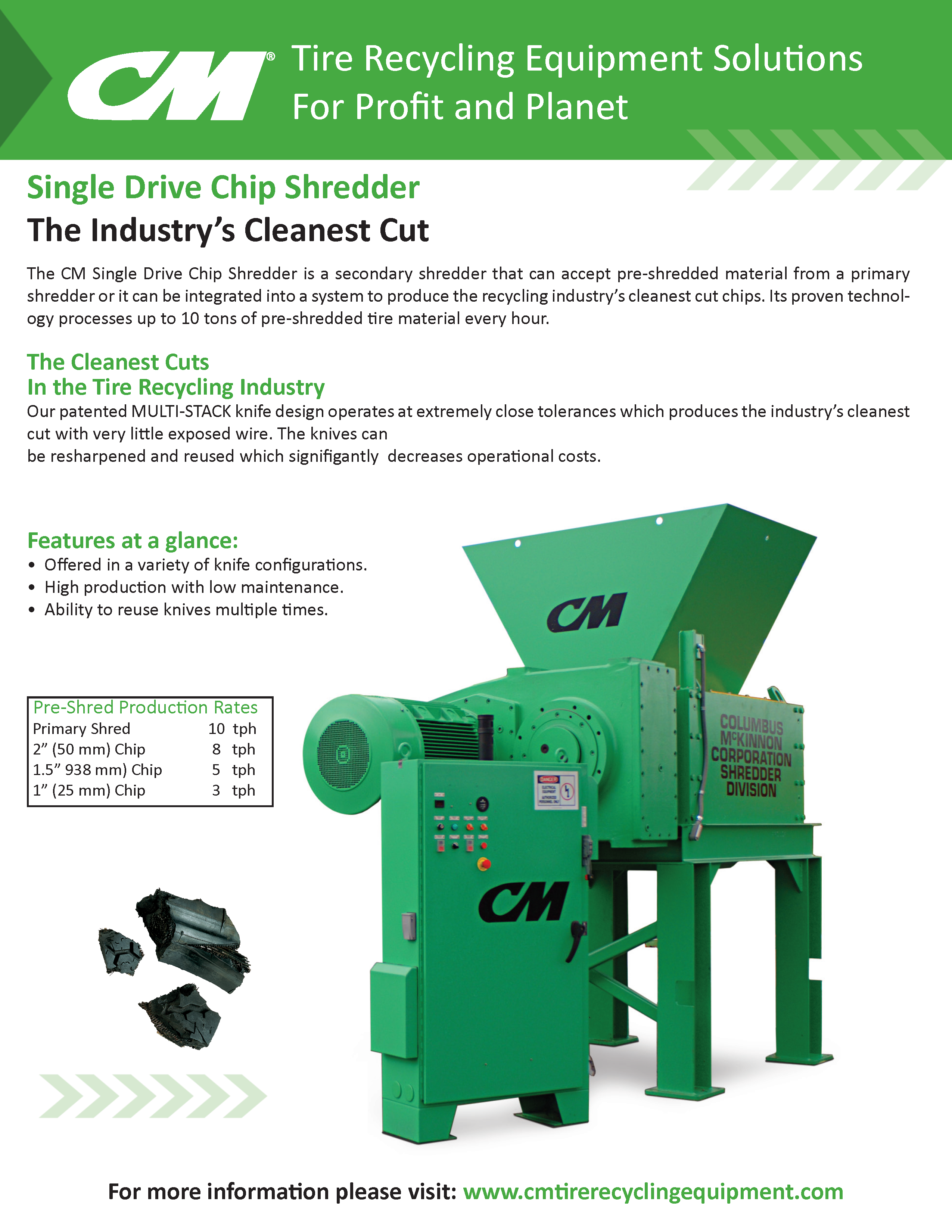 Learn more by viewing the CM Single Drive Chip Shredder Brochure